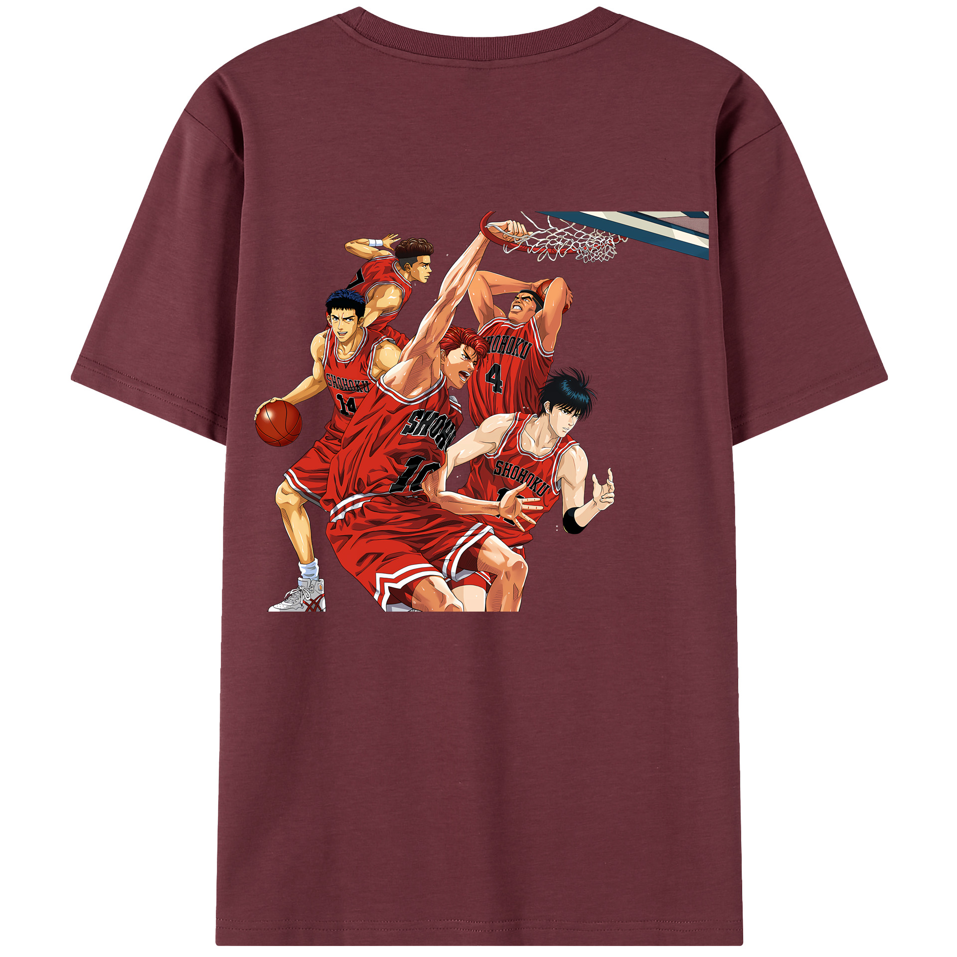 SLAM DUNK／スラムダンク 綿100％半袖Tシャツ（背面プリント）
